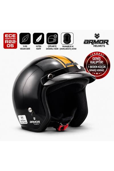 Armor AV-47 Jokey Kask Siyah Turuncu