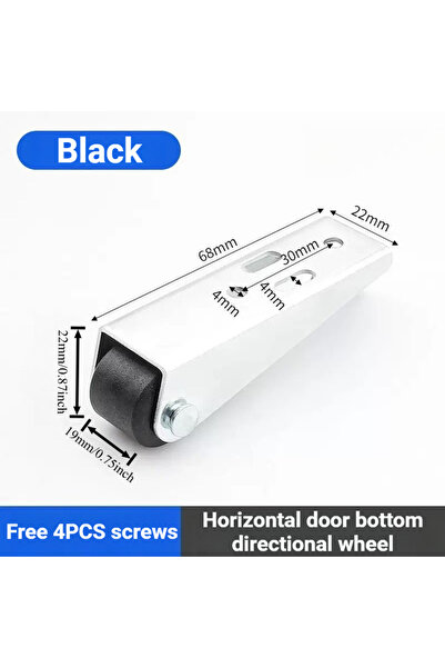 Choice4 1pc Black Universal anti Door Sagging Track Pulley, Translation Guide...