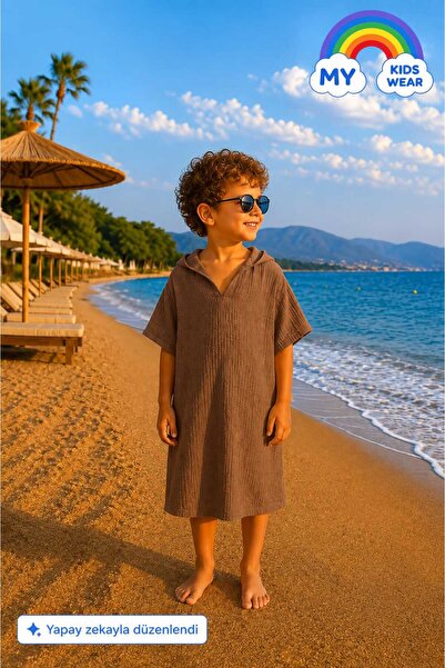 My Kids Wear Boy's Muslin Beach Poncho 12795