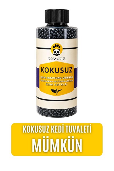 pawdaz Kokusuz - Aktif Karbon Ve Siyah Çay Özlü Kedi Kumu Kokusu Giderici (300 GRAM ± 25 G)