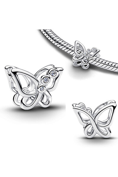 Choice24 AMC7327 925 Silver Glass Slipper Charm Pink Envelope Floral Tulip Go...