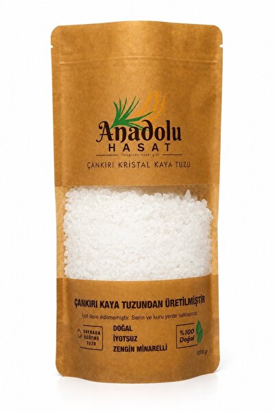 ANADOLU HASAT ÇANKIRI KRİSTAL SOFRADA ÖĞÜTME KAYA TUZU 1KG