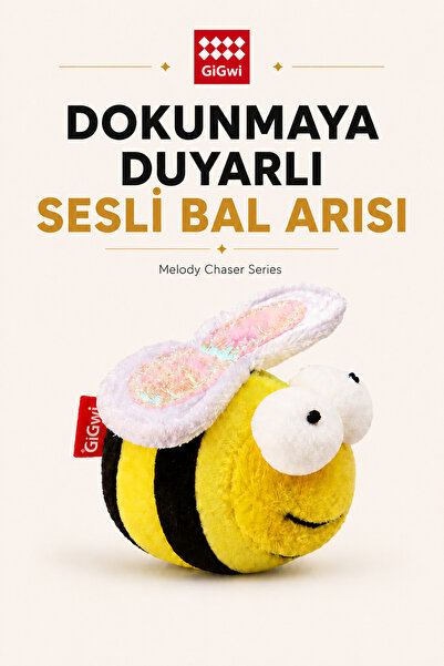 Gigwi Melody Chaser Serisi Peluş Bal Arısı - Dokunmaya Duyarlı & Sesli Kedi O...