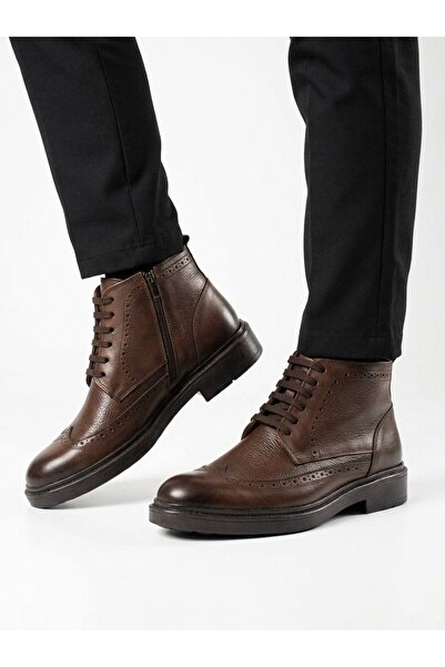Derify Men's Genuine Leather Boots - Fur-Lined, Cold and Water Resistant, Ort...