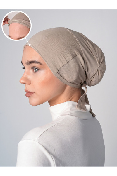 Ecardin Non-Slip Hijab Bonnet Silicone Non-Slip Bonnet - St260 Light Mink