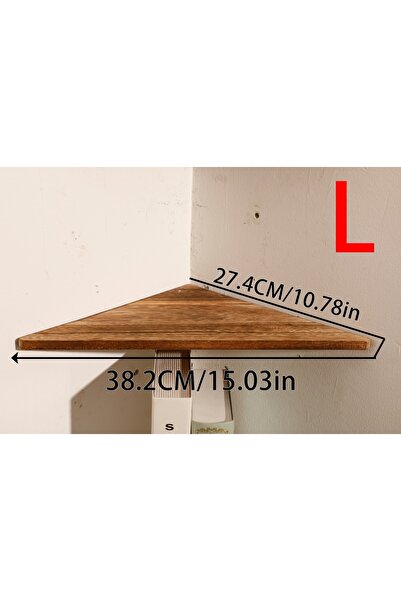 Choice Wall Shelf MS7088 Wooden Floating Shelf Charcoal Burnt Triangle Wall S...