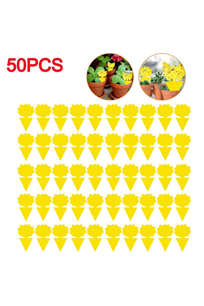 choice2 sunflowers 50PCS Double Sided Butterfly Sunflower Shaped Sticky Insec...