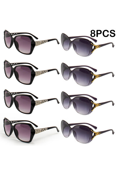 Choice C2 8PCS Fashion Oversized Sunglasses PC Female Big Frame Gradient Sun ...