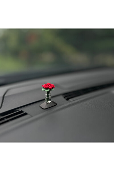 Choice1 red Dainty Roses Car Center Console Window Ornament mini Cure Car Acc...