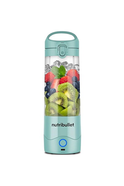 Nutribullet Blender portabil NBP003LBL, 0.475l, 1 treapta viteza, USB-C, alba...