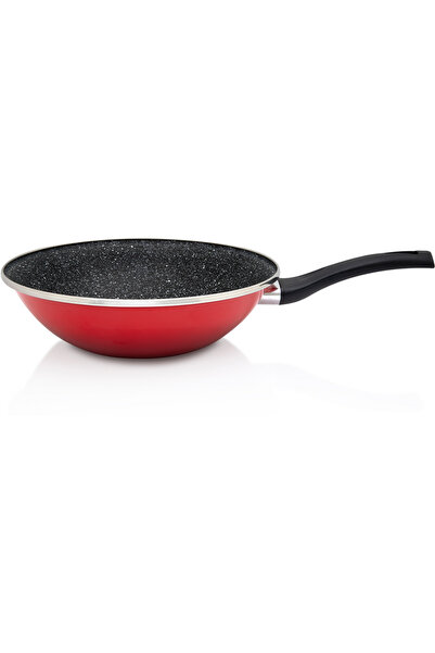 Metalac Wok 3.5l Granit Induction email roșu/28cm/3.5l