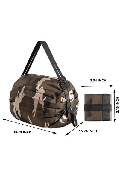 Choice Camo Coffee 1pc Foldable Shopping Bag Eco-friendly Waterproof Portable...