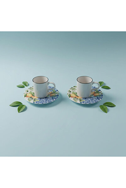 Güral Porselen Camelia Orange Coffee Set for 2 People 55742