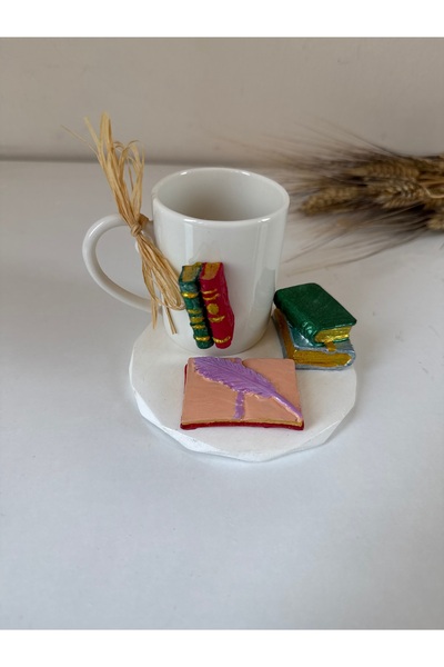 sutasarimevi Teachers' Day Book-Themed Gift Decorative Coffee Cup