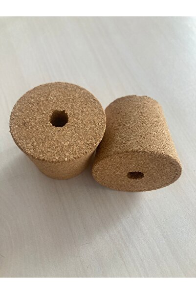 Lily's Tasarım Atölyesi Mantar Kapak Tipa Delikli 2 Adet (15LT CAM ŞİŞEYE UYG...