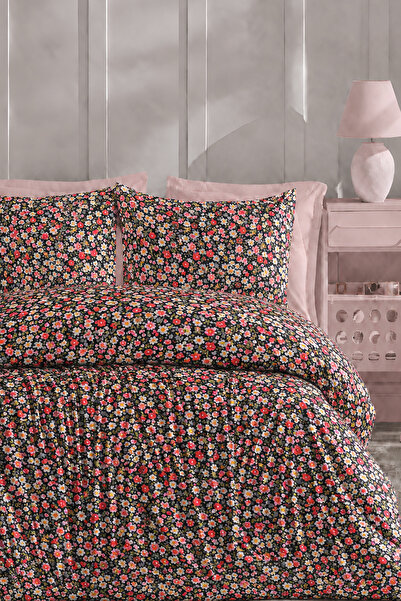 İQON Fitted Sheet Bedding Set Single Size Violet Salmon