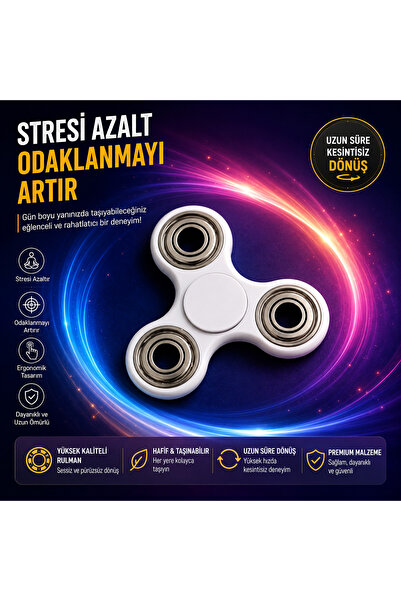 NEWSTORE HOME Fidget Spinner Stres Çarkı | 1 Adet | 4 Farklı Renk | Karma (Rastgele) Gönderim