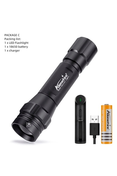 choice2 black White light Alonefire High Power Zooming LED Flashlight Powerfu...