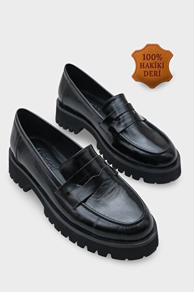 Capone Outfitters Tisha Mantar Tabanlı Hakiki Deri Kadın Loafer