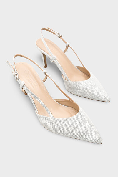 Capone Outfitters Susie Genuine Leather Lined Pointed Toe Mid-Heel Glitter Op...