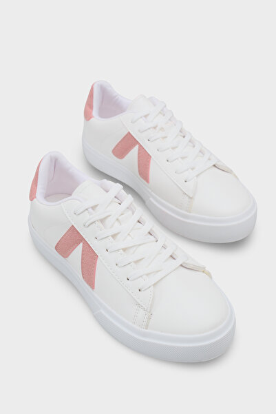 Capone Outfitters Sandra V Detailed Lace-Up Casual Sports Women's Sneaker Shoes