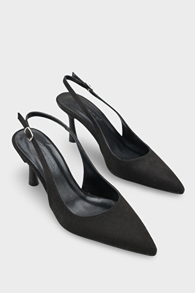 Capone Outfitters Moina Pointed Toe Mid-Heeled Women's Shoes with Back Strap