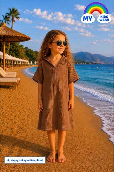 My Kids Wear Girl's Muslin Beach Poncho 12771