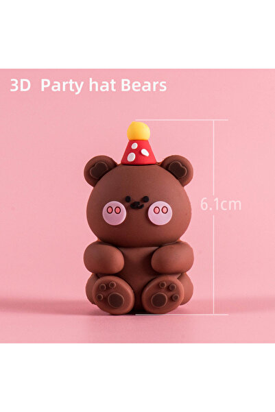 Choice16 7 Gift Bear Cartoon Party Animal Cake Topper 3D INS Bear Easter Bunn...