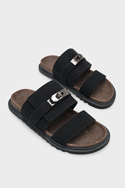 Capone Outfitters Regan Flat Heels Metal Buckle Pack Comfort Women's Slipper