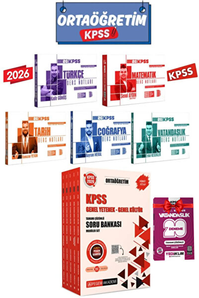 Pegem Akademi Yayıncılık 2026 Benim Hocam KPSS Ders Notları Seti+Pegem Modüle...