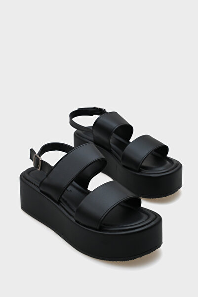 Capone Outfitters Diana Thick Double Strap Wedge Heeled Women's Flatform Sandals