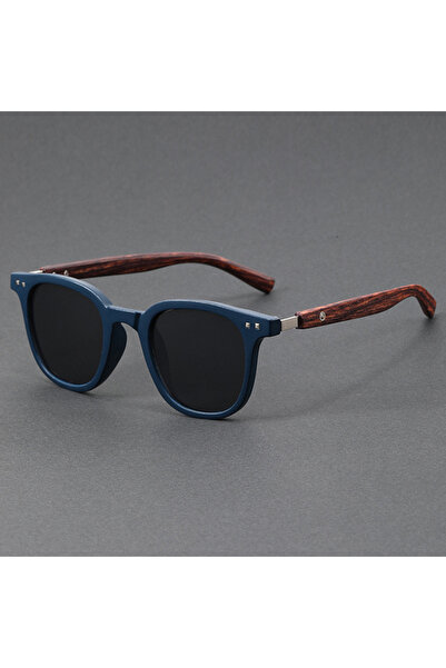 choice2 Blue Trendy Retro Wood Grain Sunglasses Polarized UV Protection for M...