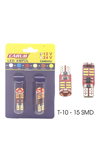 Alkan MB Üniversal Park Ampulu Canbus 15 Letli Turuncu led 12v T10 20w Fiber ...