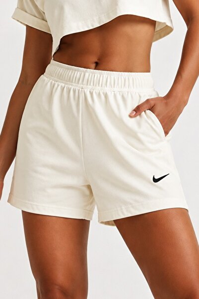 Nike Sportswear Essential Loose Fit Jersey Shorts Bol Kesim Ağır Modal Kadın ...