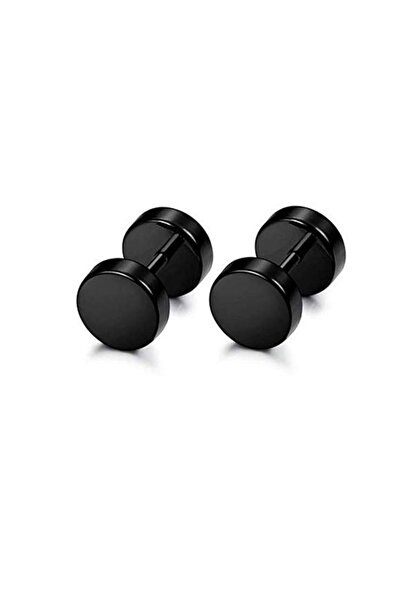 Choice 8mm C3-1Pair-Black 1Pair 316L Stainless Steel Dumbbell Stud Earrings F...