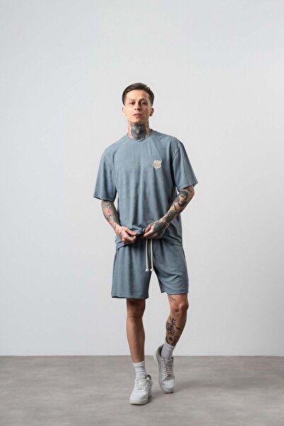 Respire Set de pantaloni scurți și tricou pentru bărbați, model Route 07, cu ...