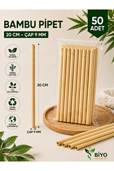 PİPET BAMBU 50 Adet
