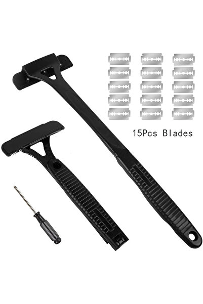 Choice1 black15 Men's Back Shaver Hair Body Shaver, Safety Long Handle, Folda...