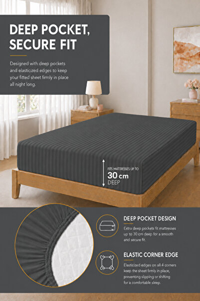 Hotel Linen Klub Stripe Comforter Set- Ultra Soft Brushed Microfiber Fabric, Soft Siliconized Fiber Filling