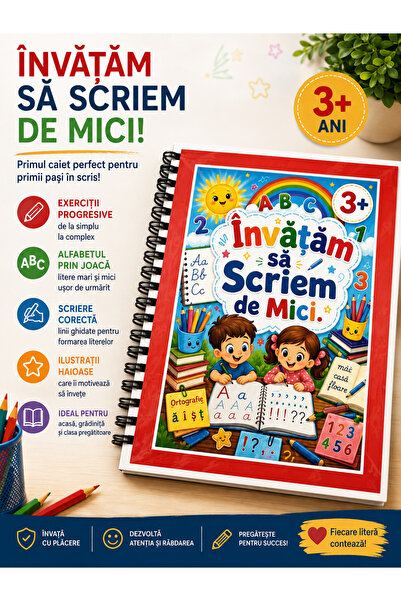 ABC Carte Pregatitoare De Scrierea Literelor Cifrelor Semnelor de Ortografie ...