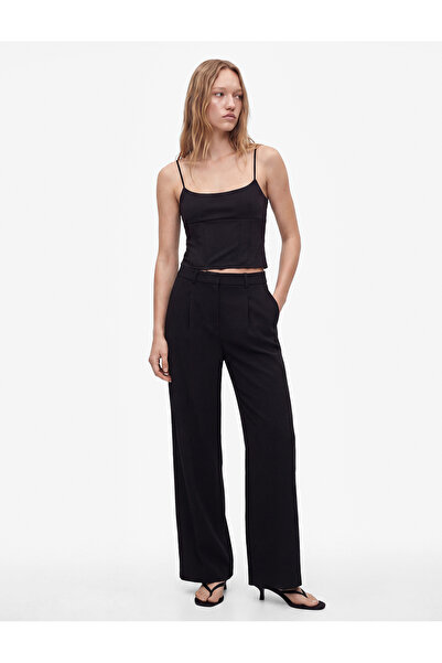 Koton Slim Fit Corset Detailed Strappy Viscose Crop Top