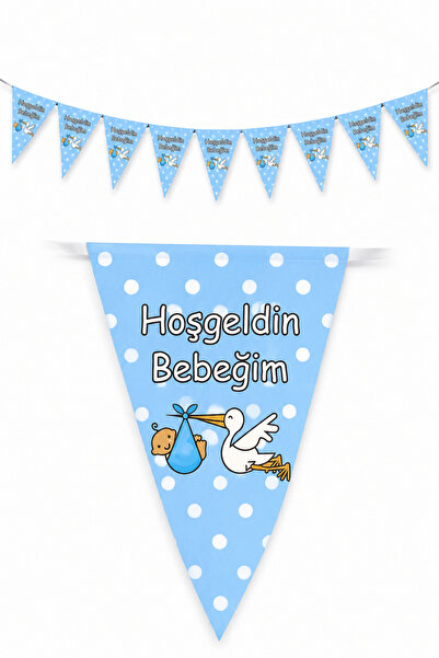 Parti dolabı 1 komad dobrodošlice, plava zastava za bebe, ukras za dečaka, po...