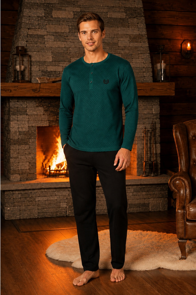 gd goldoremi Premium Men's 100% Cotton Long Sleeve Regular Comfortable Fit Pa...