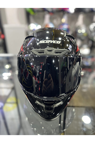 Scoyco 871 Fire Siyah Vizörlü Kapalı Kask