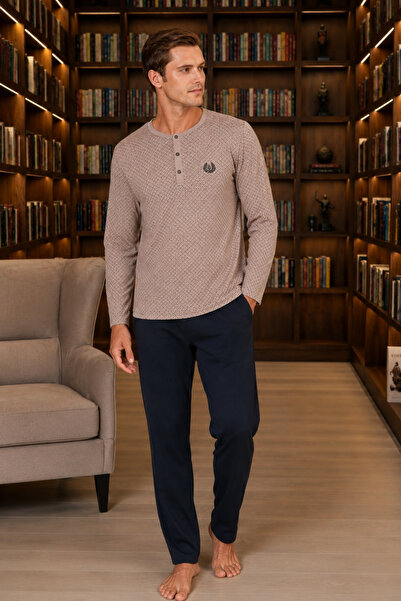 gd goldoremi Premium Men's 100% Cotton Long Sleeve Regular Comfortable Fit Pa...