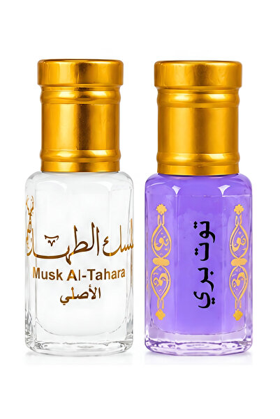 MUSK AL TAHARA Orijinal 2 ADET × 6ML (Beyaz misk + kızılcık misk)