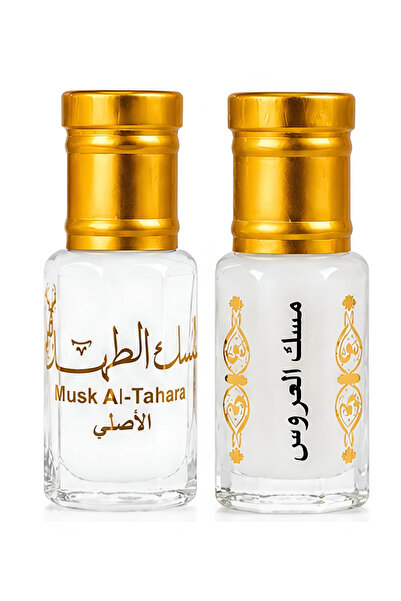 MUSK AL TAHARA Orijinal 2 ADET × 6ML (White misk + Alarus misk)