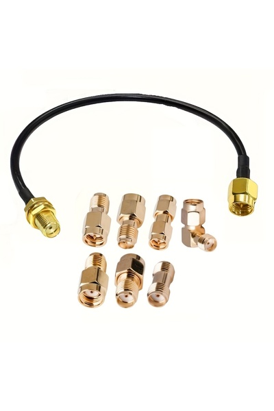 Choice SMA Male to SMA Female cable assembly 15cm with 7 units sma adapters s...