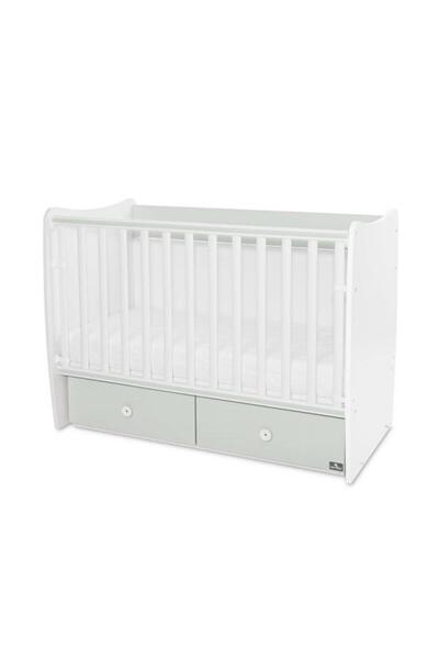LORELLİ Baby cradle bed Matrix, 60 x 120 cm, convertible, White Milky Green