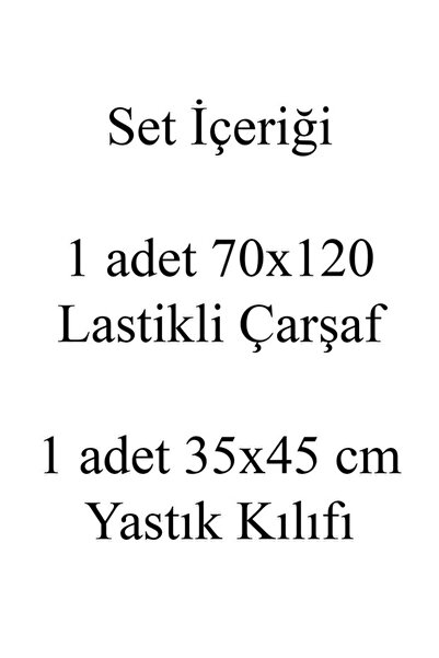 pistore %100 Pamuk Ranforce Lastikli Çarşaf Seti - Kahverengi Pötikare Desenli Park Yatak 70x120 35x45
